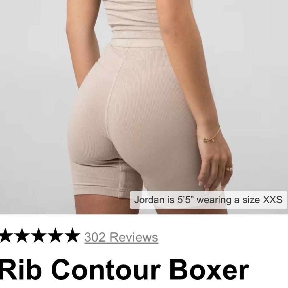 Rib Contour Boxer Shorts - Cream